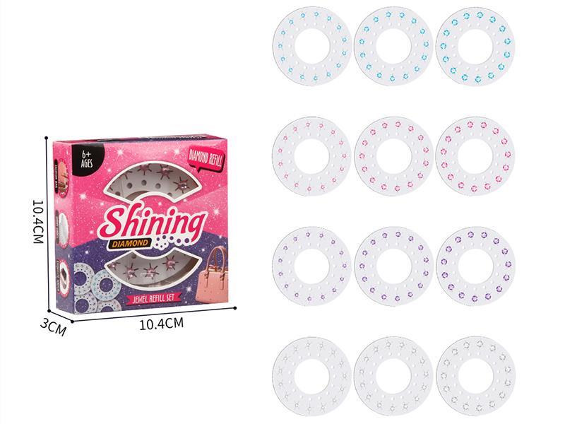 12 Pieces Hair Diamond Sticker(180PCS Diamonds)