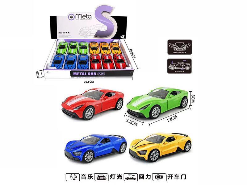 Alloy Pull Back Car(Ferrari + Denmark)12pcs