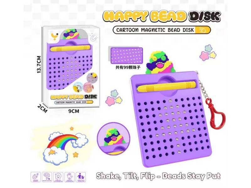 Magnetism Brush Drawing Board/With Buckle (Laboratory Tooth Monster) (99 Beads)