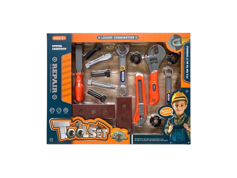 Cartoon Puzzle Tool Set, House Play Toys/Orange