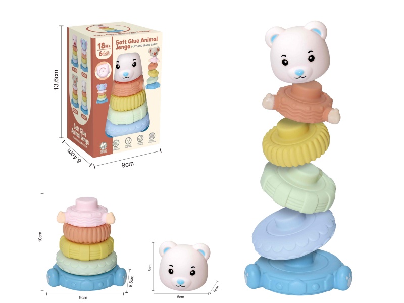 Soft Plastic Stacking Toy 6pcs