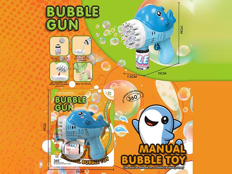 Blue Whale Manual Bubble Gun