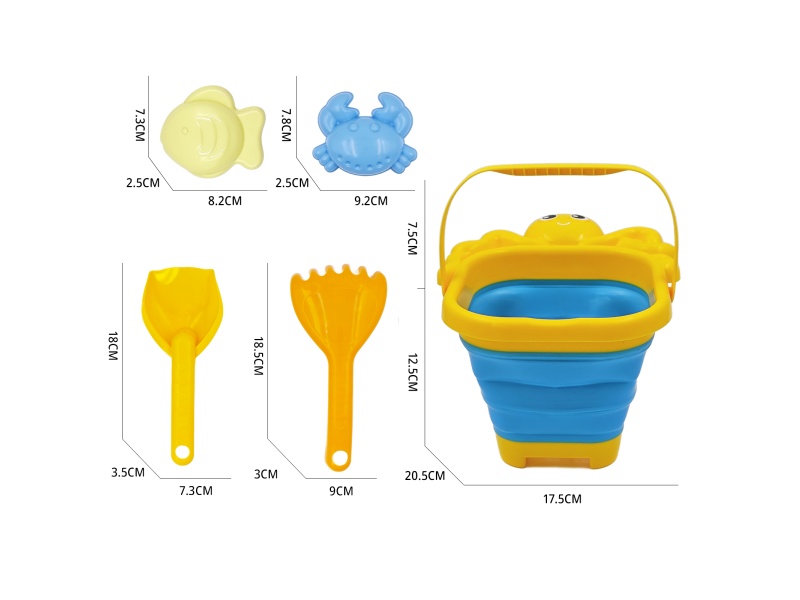 A Set Of 5-Piece Beach Buckets