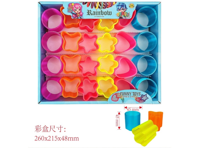 Rainbow Ring Transparent Crystal Strange Shape (Multiple Mixed) (24Pcs)