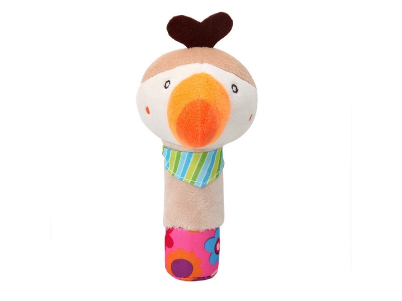 Vocalizing Bird Baby Comfort Hand-Cranked Stick