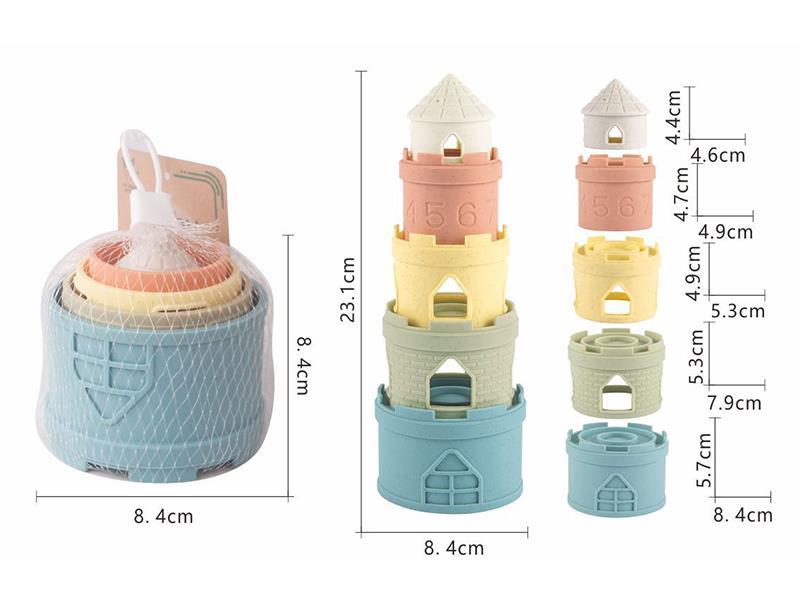 Straw Material Silicone Castle Yingyingle