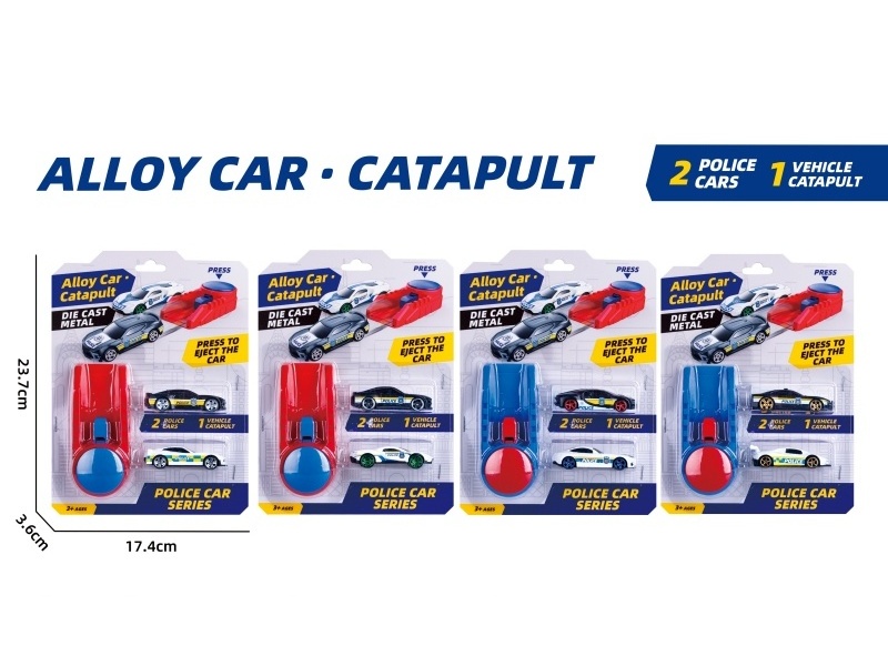 1:64 Catapult Sliding Alloy Police Car (4 Models Mixed)