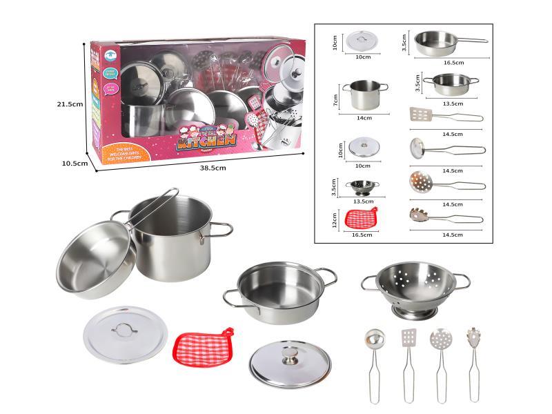 Stainless Steel Tableware Play Set11PCS