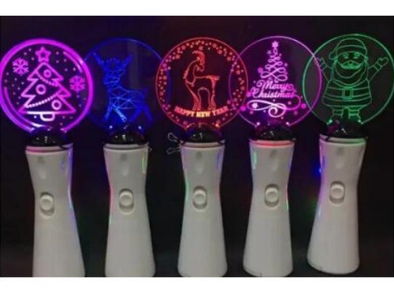 Acrylic Christmas Swing Stick With 3 Lights