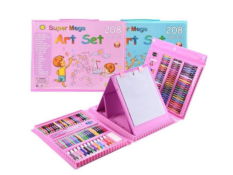 208PC Children's Drawing Stationery Set (English, Small Size)