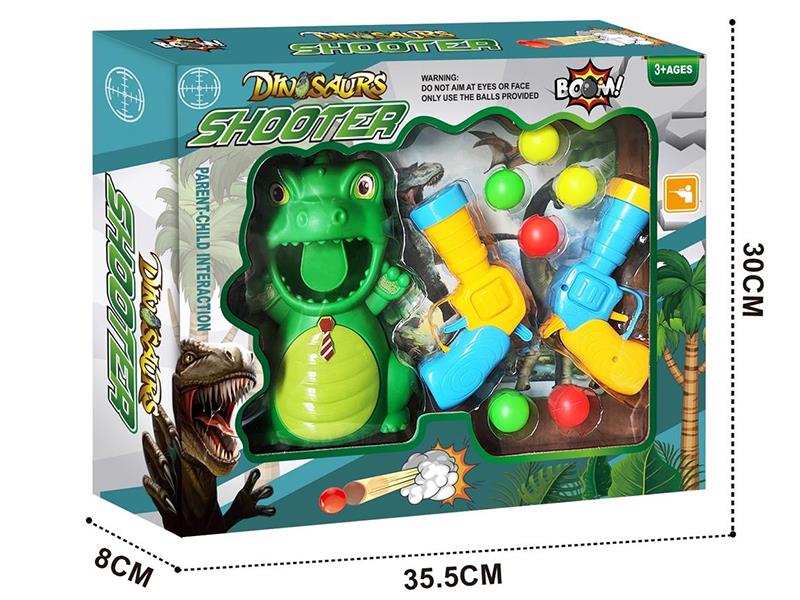 Ping-Pong Ball Gun Dinosaur Shooting Set
