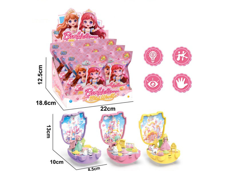 Micro-Scene Storage Princess Set (6 Pieces)