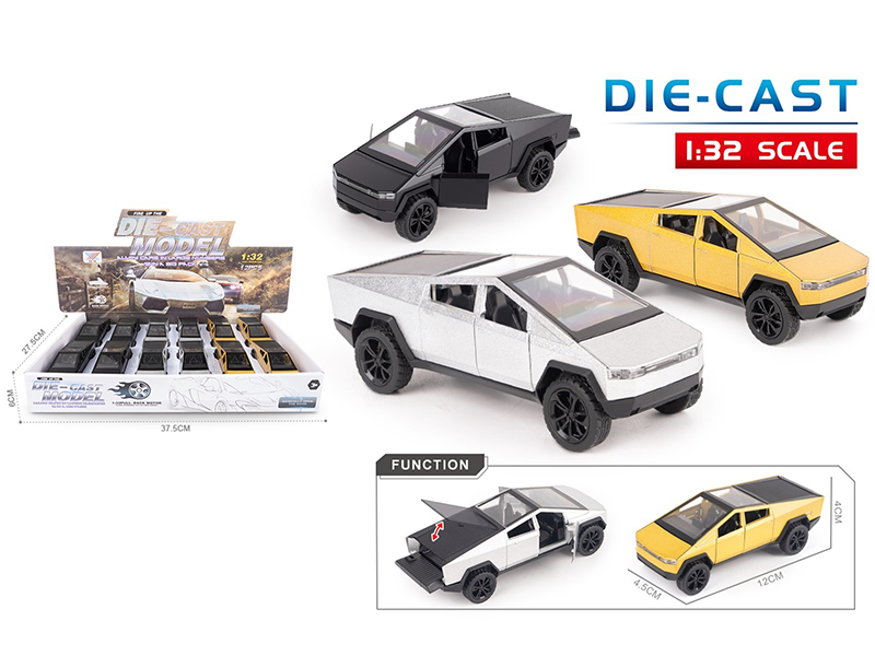 1:32 Tesla Pull Back Three Doors Alloy Car Model