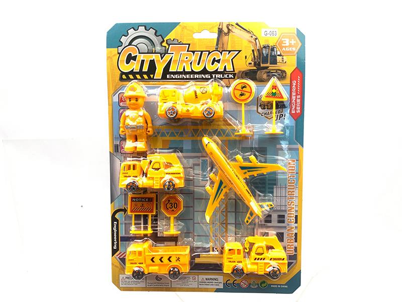 Pull Back Engineering Trucks City Build Series