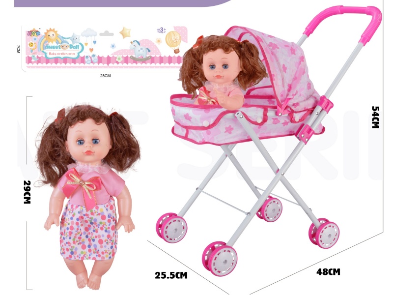 An Iron Trolley With A 16-Inch Doll