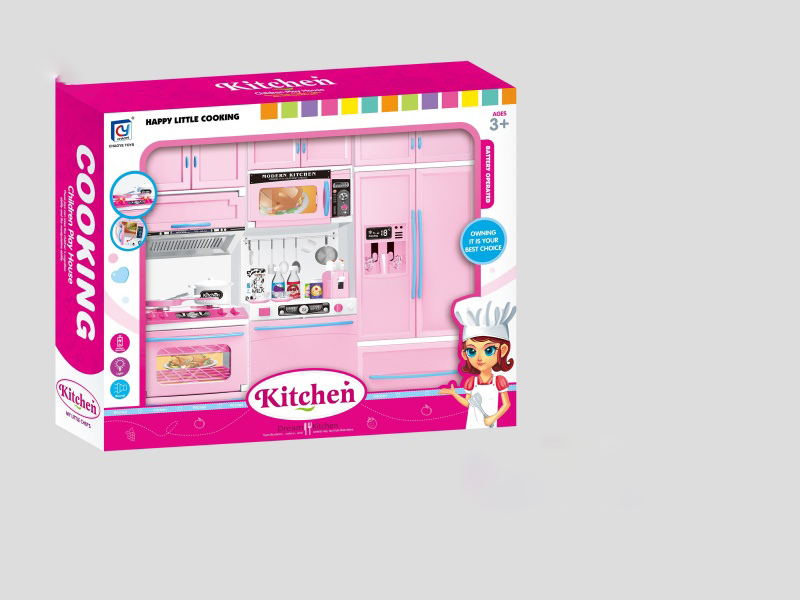 Pink Solid Color Kitchen And Kitchenware Set