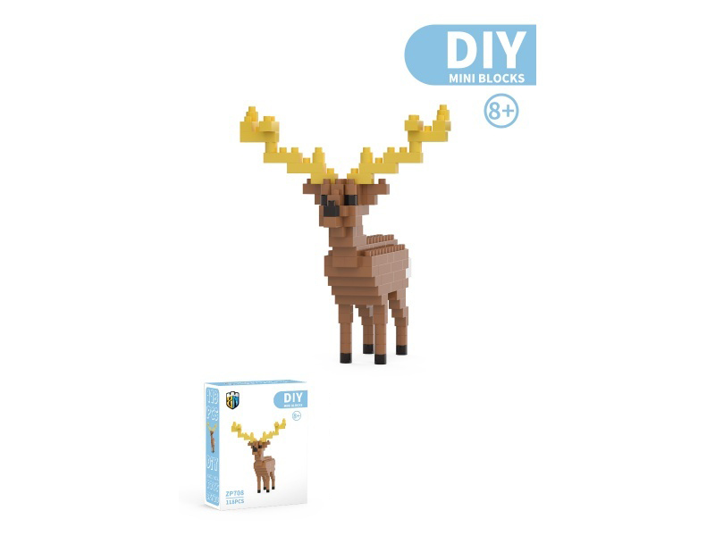 Reindeer Animal Building Blocks 118 PCS