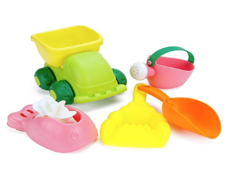 Soft Plastic Beach Car Watering Pot  Set 5pcs