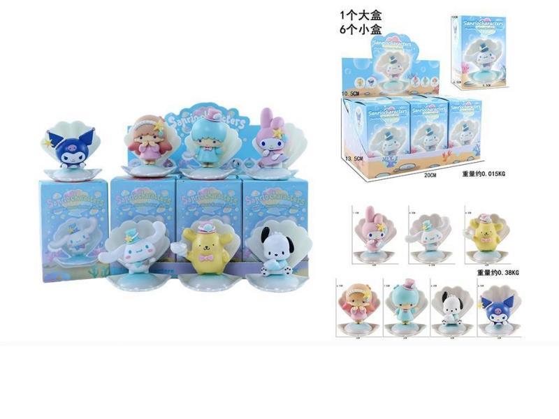 Shell Melody 7-piece Cartoon cute figurine Desktop decoration