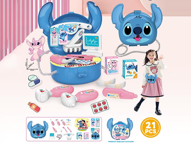 Stitch Doctorr Single Shoulder Bag Play House Toy 21pcs