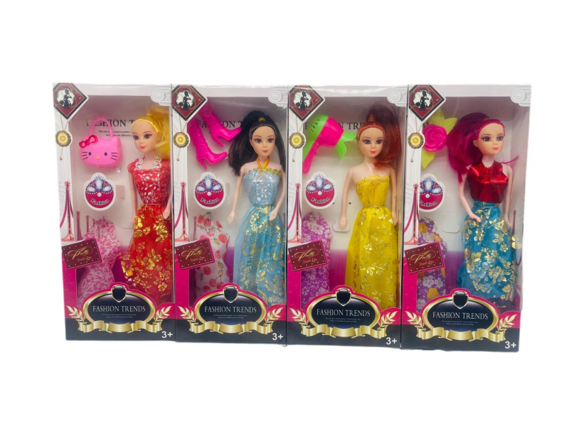 11-Inch Full-Body Beauty Doll With Mixed Accessories Hanger