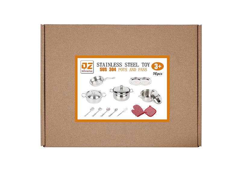 304 Stainless Steel Tableware Toys 16pcs