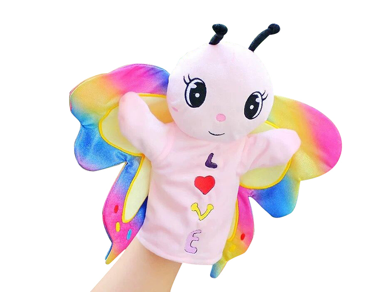 Butterfly Cartoon Animal Hand Puppet Plush Doll