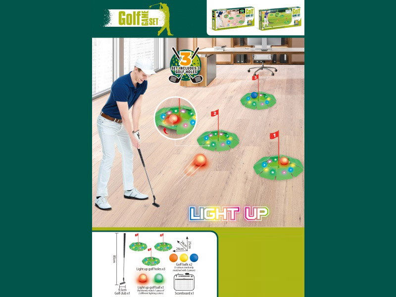 Three Golf Game Discs - With Lights