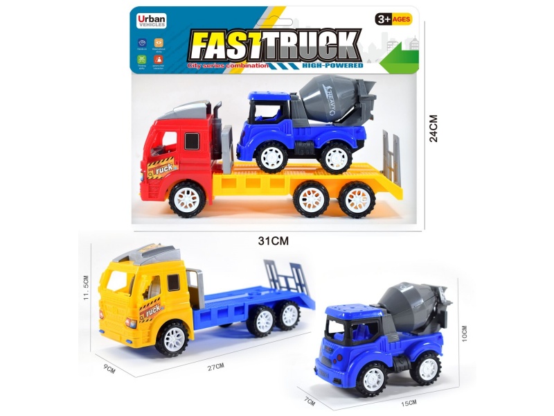 Friction Tow Truck With Slide Concrete Mixer