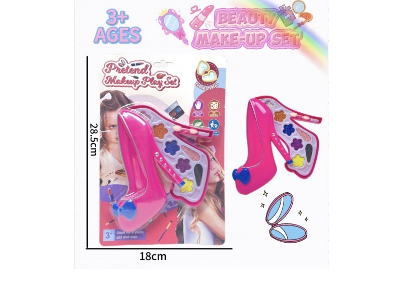 Single-layer children's makeup toys with high heels