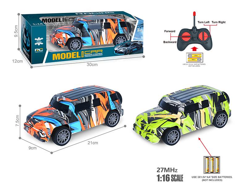 27Mhz 1:16 4-Channel Remote Control Graffiti Land Cruiser Model Car(Not Included Batteries)