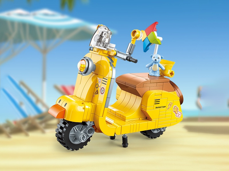 Building Block: Bear'S Little Motorcycle