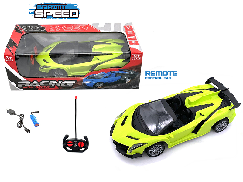 1:18 4-Channel Remote Control Lamborghini Convertible Car With Headlight