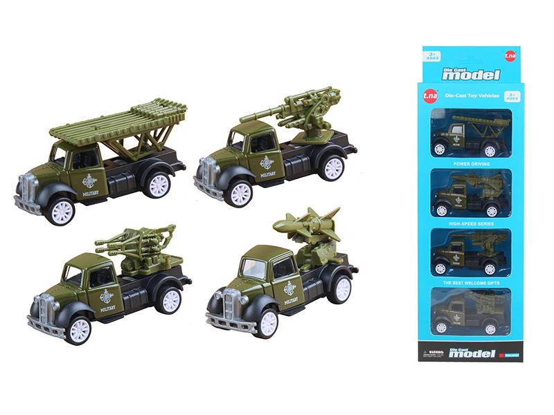 Pull Back Alloy Military Truck