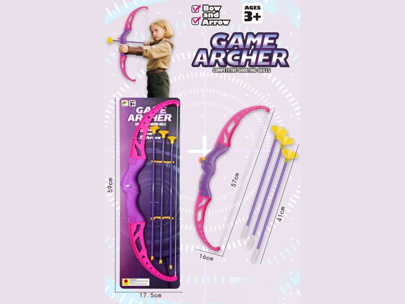 57Cm Flashing Light Bow With Arrow (Including 2 Ag13 Batteries)