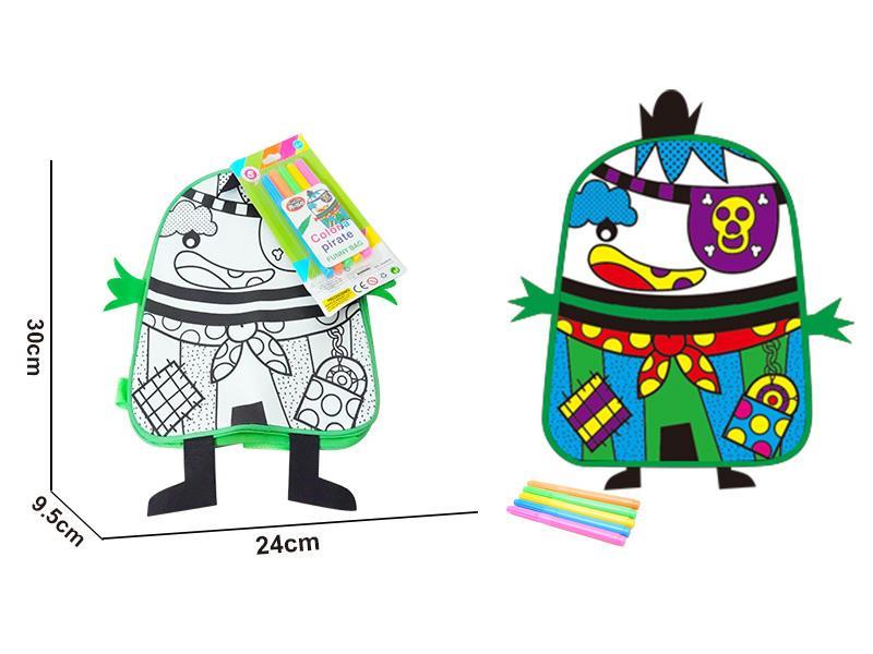 DIY Coloured Drawing Painting Backpack(5 Colour Washable Pen)-Cartoon