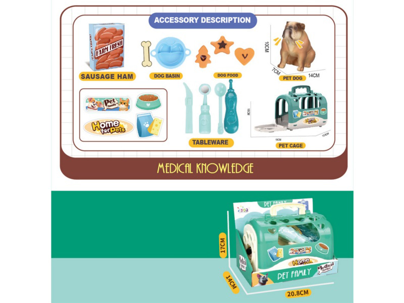 Pet Cage With Rubber Dog