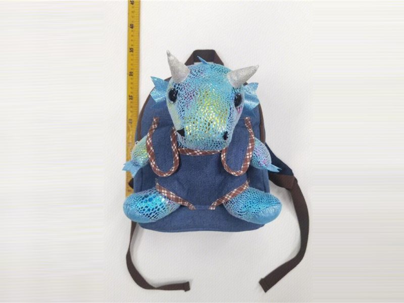 14-Inch Cartoon Bullhorn Cowboy Schoolbag (Schoolbag + Figurine)