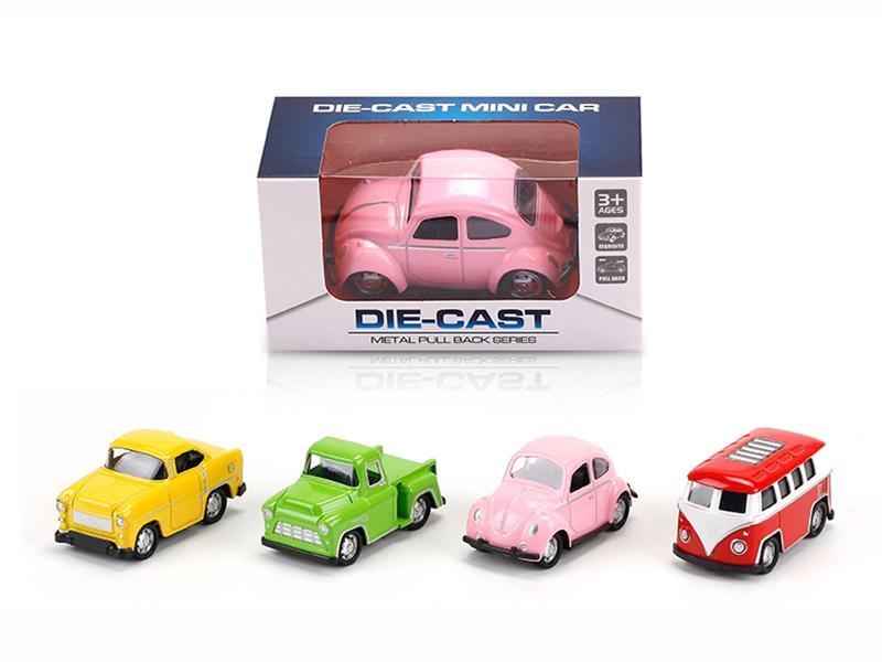 Alloy Pull Back Q Version School Bus Series