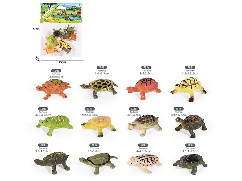2" Mini Turtle Set 12pcs