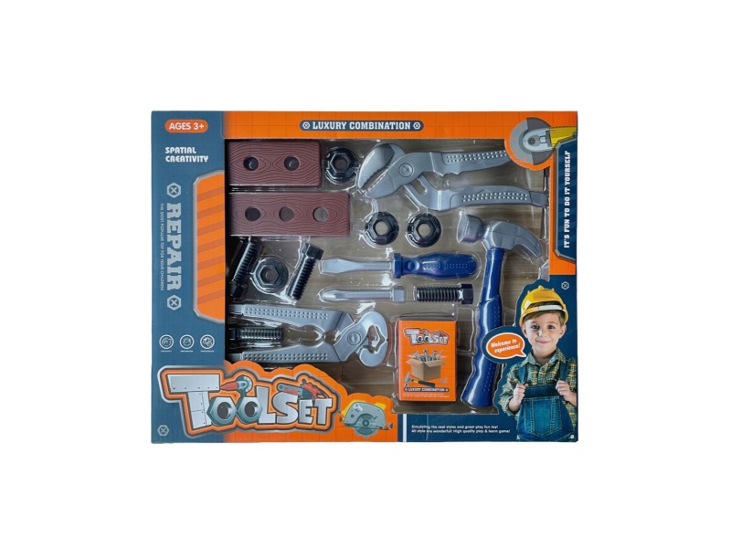 Cartoon Puzzle Tool Set, House Play Toys/Blue