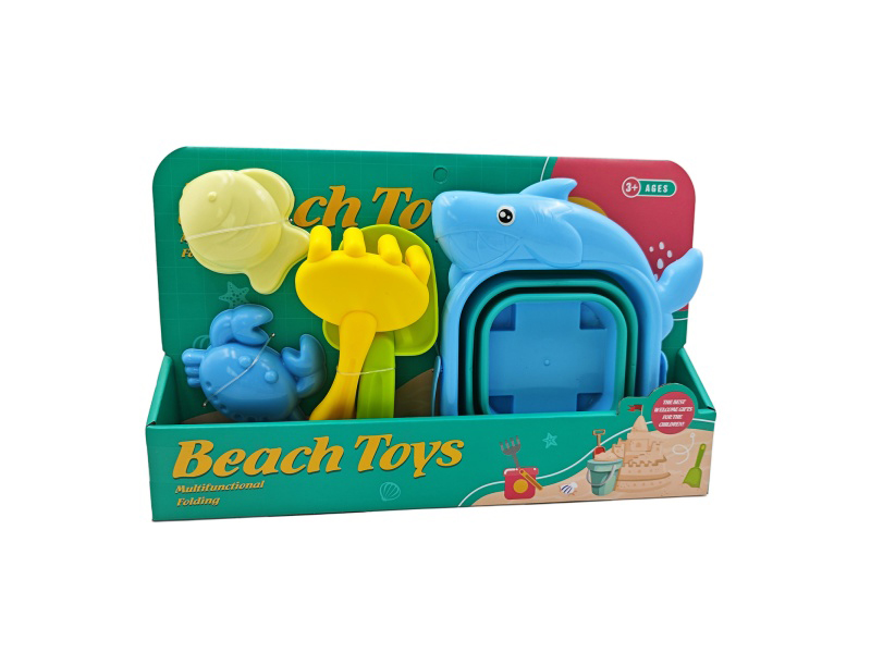 A Set Of 5-Piece Beach Buckets