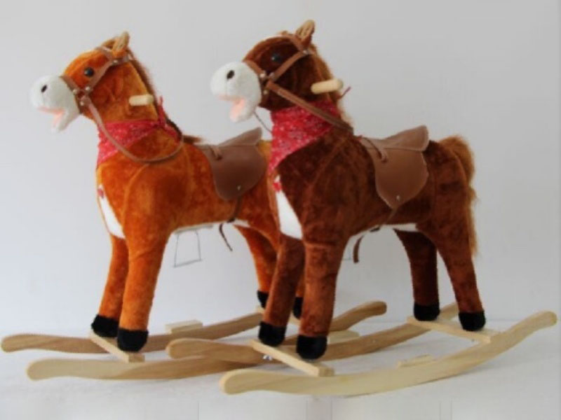 B/O Wooden Rocking Horse With Music