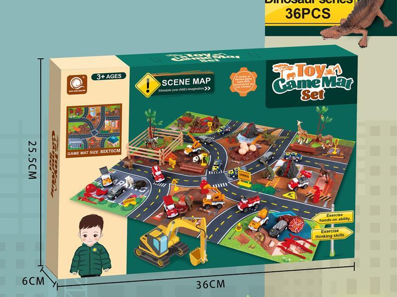 36PCS Dinosaur Paradise Game Pad Set