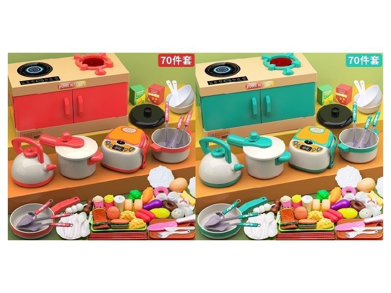 A 70-Piece Set Of Simulated Stove And Rice Cooker