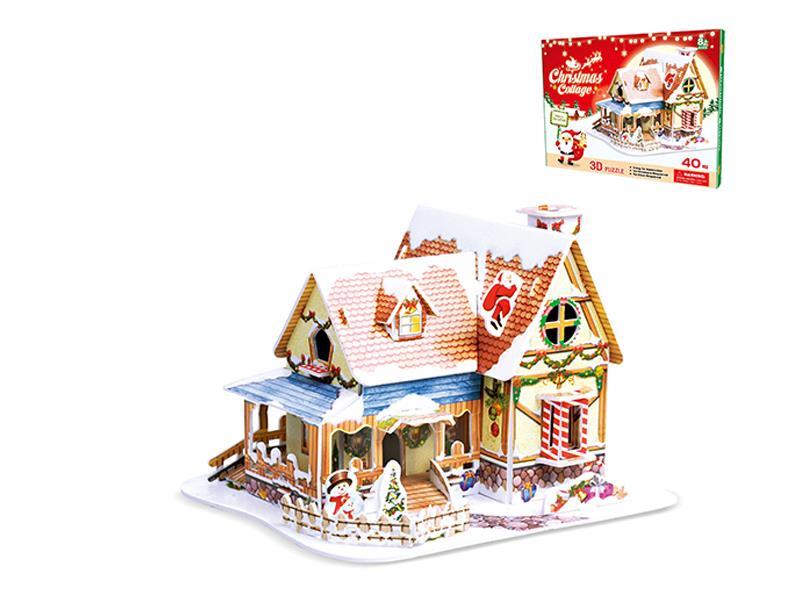 40PCS 3D Puzzle Of Nordic Christmas House