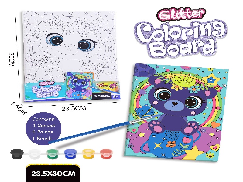 Diy Coloring Board Set - Bear (24X30Cm)