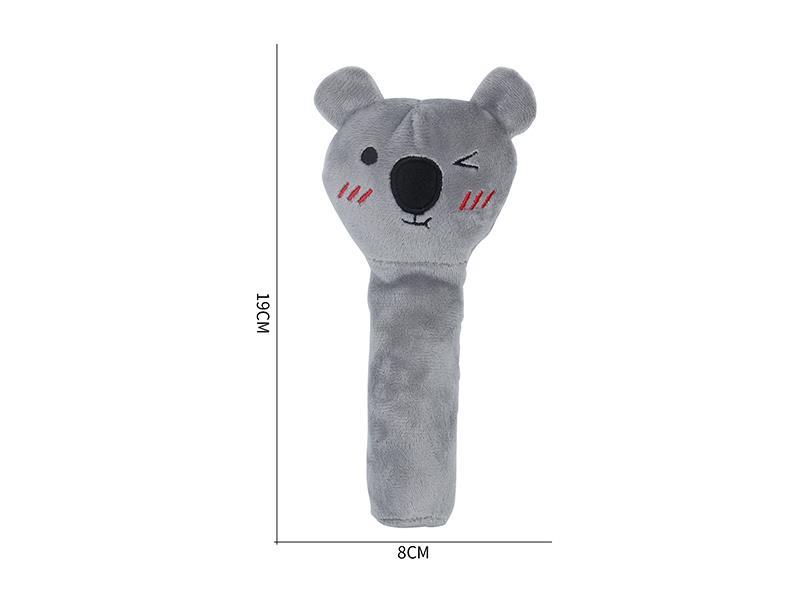 Plush White Bear Hand Bell Bb Stick