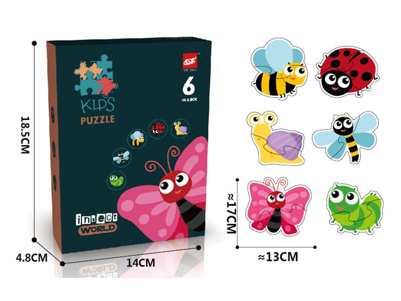 Insect Matching Puzzle (6 In 1)