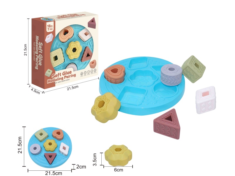 Soft Plastic Shape Matching Toys 7pcs